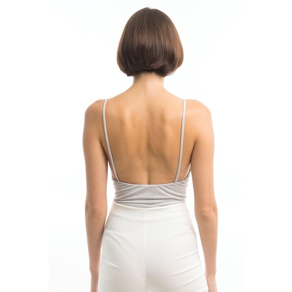 Grey Suede Bodysuit - Picture 3 of 7